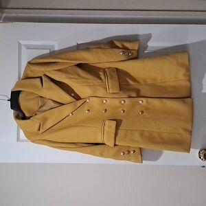 ChouYatou Women's Elegant Notched Collar Double Breasted Over Coat
